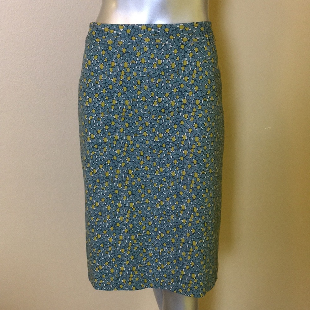 TALBOTS CANVAS A-LINE SKIRT FLORAL TULIP